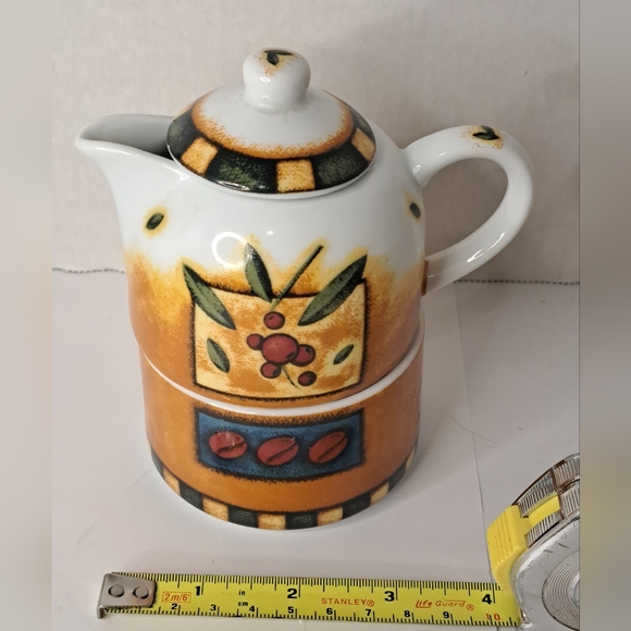 Stackable Coffee Creamer Sugar Bowl French Midcentury Modern. - Picture 2 of 12